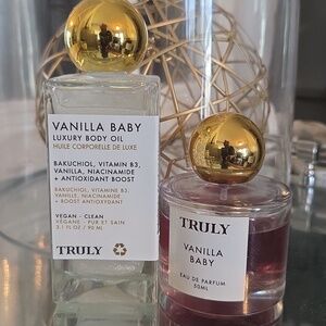 TRULY Vanilla Baby Body Oil & Perfum Duo